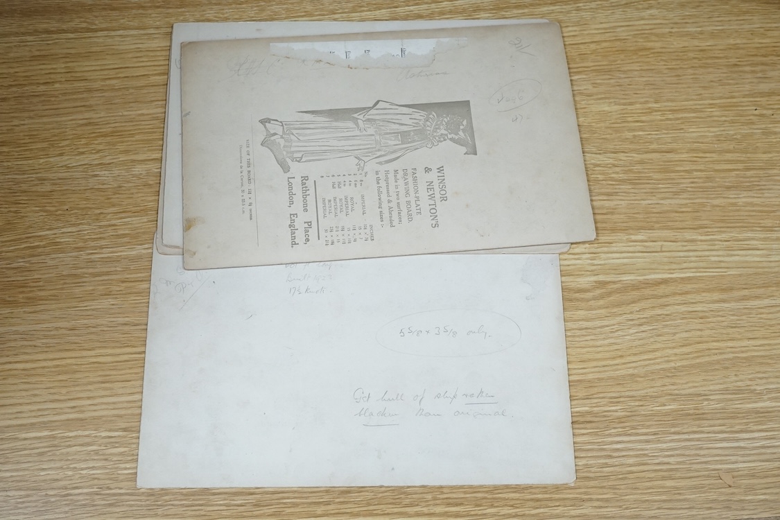 Charles R. Hopkins, set of four original watercolours for postcard designs, maritime ocean liners, to include Orient Liner on the Lower Thames, RMS Mooltan, P&O Line and RMS Asturias Royal Mail Liner, each signed, 17 x 2
